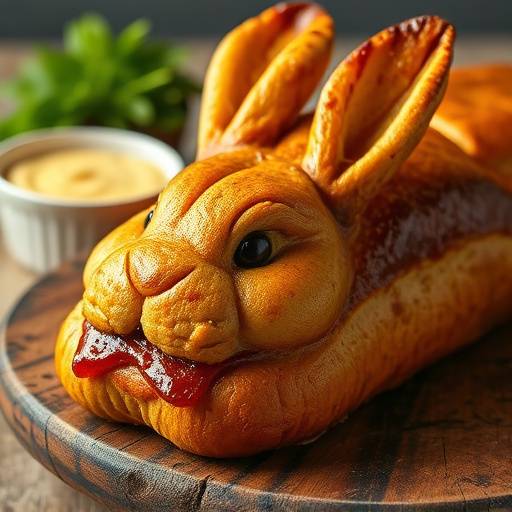 A Bunny Chow, showcasing the hollowed-out loaf filled with a rich curry.