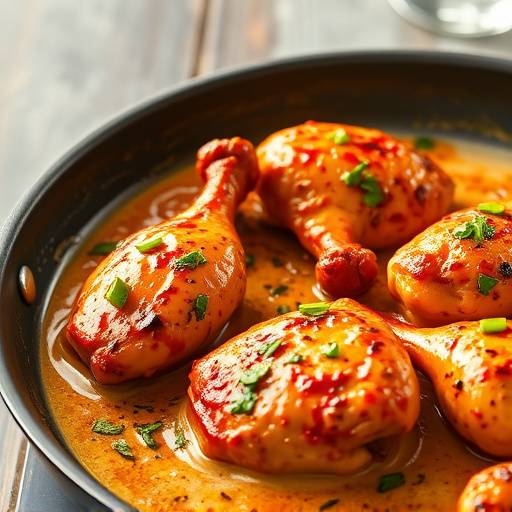 Image of Creamy Peri-Peri Chicken Livers served in a skillet