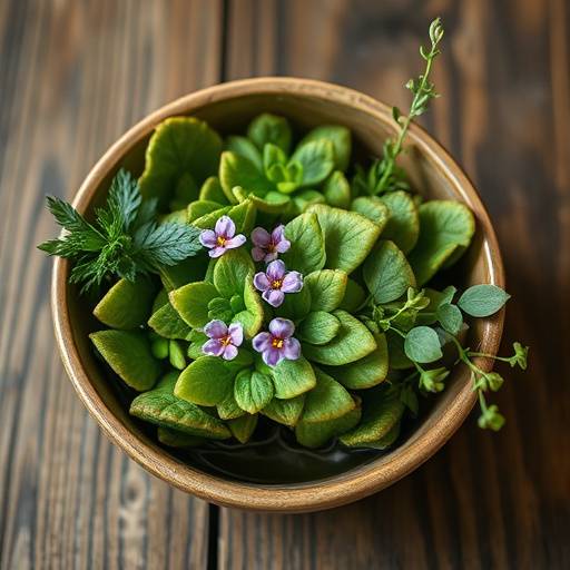 Waterblommetjie Bredie in a bowl, garnished with fresh herbs